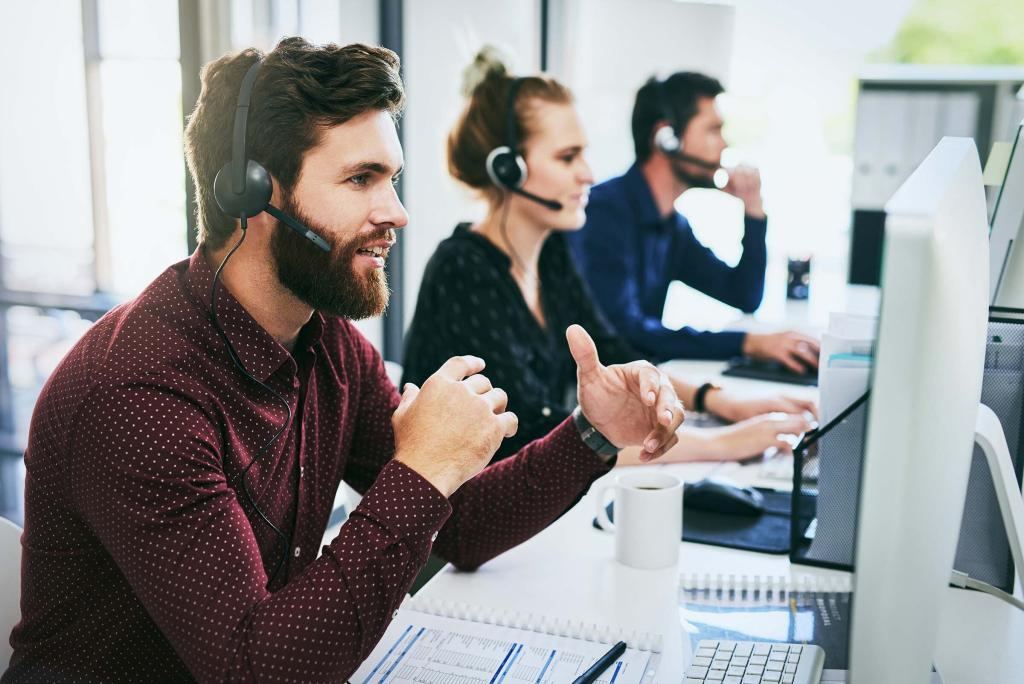 Outbound-Team bei der Telefonakquise